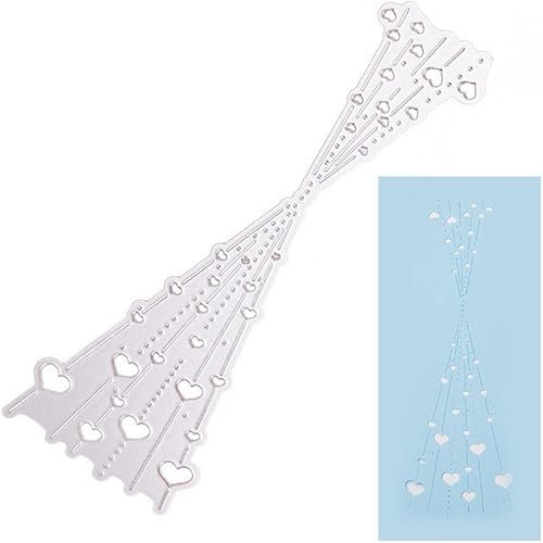 Stanzschablonen für Kartenherstellung, Herz/Stern, Blasen, gepunktet, Schablonen für Bastelarbeiten, Scrapbooking, Fotoalbum, dekorative Prägepapier-Stanzformen für Kartenherstellung, Vorlage