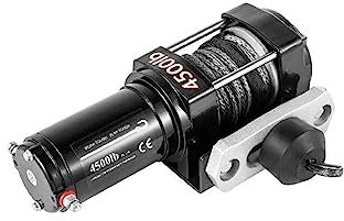 EBAYTV Treuil électrique 4500LBS 12V for 4X4 42.6FT Cordes de remorque de Voiture synthétique Sangle de remorquage avec contrôle sans Fil ATV Camion Hors Route