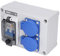 Wandsteckdose, Steckdose, Doppelte Deutsche Steckdosendose 200-250 V mit 230 V 40 A 1P+N RCD, Wasserdichte Steckdosendose