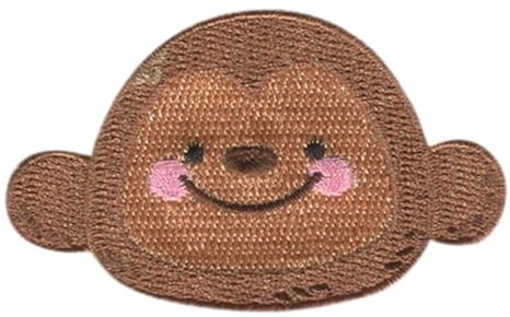 Catch the Patch Affe Kopf Tier - (Größe: 7,1 x 4,3 cm) – Aufbügler & Applikationen in verschiedenen Größen – Ideal für Kleidung, Schulranzen, Jeans & Rucksäcke