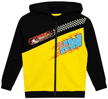 Hot Wheels Boys Hoodie | Race Car Boys Zip Up Hoodie | 100% Cotton Kids Hoodie | Multicoloured | 6-7 Years