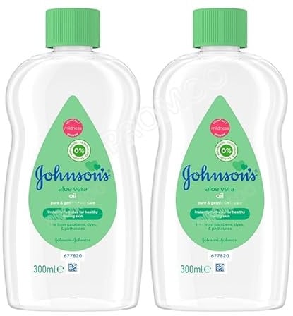 Johnson's Baby - Öl mit Aloe Vera für Babys 300 ml x 2 Einheiten - Pack Promoo