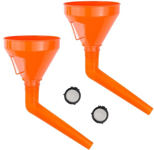 Plastique Entonnoir Entonnoir Carburant 2 Pièces Entonnoir de Remplissage Universel Entonnoir Essence avec Tuyau Flexible et Filtre pour Diesel Kérosène, Huile Moteur et Essence