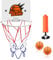 DAJISI 4 Pieces Mini Basketball Hoop for Door Mini Basketball Hoop Set Small Basketball Hoop Toilet Basketball Set Sucker Small Basketball and Pump for Office Desktop Bathroom Toilet Bathtub Bath