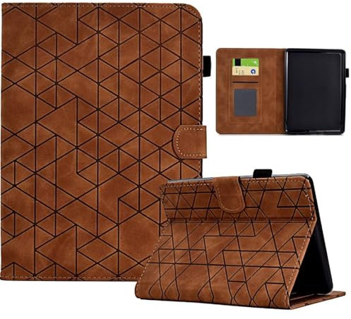 Custodia per tablet Kindle Fire 7 (12a generazione, 2022), in pelle PU goffrata, sottile, leggera, con funzione di accensione/spegnimento automatico, per tablet Kindle Fire 7 (12a generazione, 2022),