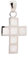 Kreuz-Anhänger aus 925 Silber mit weißem Opal