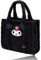 Roffatide Fluffy Furry Kuromi Tote Bag für Frauen Cartoon Niedliche Handtasche Plüsch Tote Tasche Hairy Schulter Crossbody Tasche Unterarm Tasche Schwarz