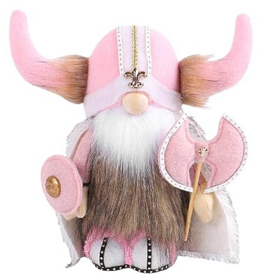 Zuasdvnk Guerrier Viking, en Peluche Chevalier - Tenant Une Hache et Un Bouclier Portant Une Cape, décor de Guerrier suédois médiéval Miniature pour Les