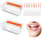 320 Stück Interdentalbürsten,Weiche Silikon Zahnzwischenraumbürsten Dentalbürsten mit Box,Interdentalbürste Bürste Rücklaschbürste Tragbarer Dual-Use Zahnseide Stick für Zahnreinigung Zwischenräume