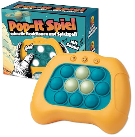Lutz Mauder Pop up Pop it Fidget Spielzeug für Mädchen und Jungen, Puzzle Spiel mit Sound und Licht, Astronaut