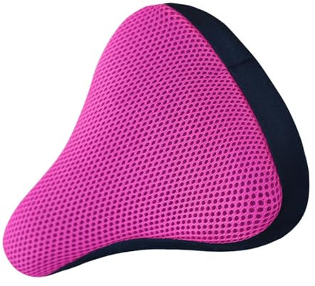﻿Fahrradsattelbezug, Weich Atmungsaktiver Gepolsterter Sitzbezug Bequemer Fahrradsattel überzug für Fahrradzubehör (Rosa)