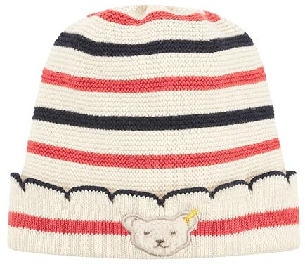 Steiff Mütze EU Größe 47 Eggnog, Baby Mädchen Mütze, Ohrenschützer für Babys, warme Wintermütze, Ohrenwärmer für kalte Jahreszeit, weich und bequem, waschmaschinenfest