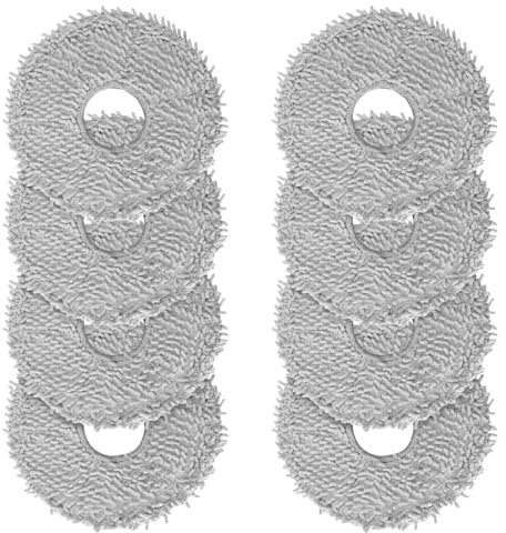 VOSSOT Pack of 8 Wipes Replacement Parts for Roborock Q Revo/Qrevo MaxV Robot Vacuum Cleaner, Microfibre Wet Mop Pads Accessories, Spin Cleaning Pads Replacement Accessories Set, Replacement Mop