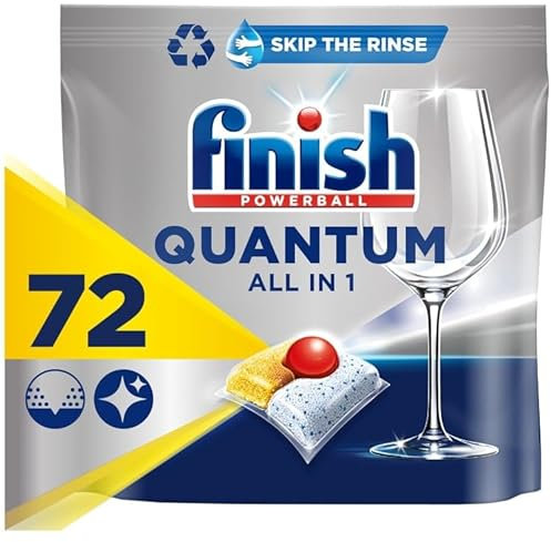 Finnish Quantum All in One 72pk - Lemon - Finnish Quantum All in 1 Dishwasher Tablets, For Deep Clean and Sparkling Shine 1st Time, Every Time.