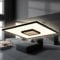 BRILONER - LED Deckenlampe mit Infinity Spiegel, 3D Tunneleffekt, Lichtflächen einzeln schaltbar, LED Lampe, Deckenleuchte, Wohnzimmerlampe, Schlafzimmerlampe, Küchenlampe, 42x42x4 cm, Schwarz