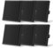 MVAVA Interrupteur encastré 1 compartiment 1 voie Inverseur 80mm*80mm Interrupteur mural 6 Pack Noir