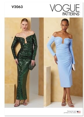 Vogue Sewing Pattern V2063Y5 Misses' Dress in Two Lengths Y5 (18-20-22-24-26)