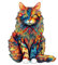 Holzpuzzle – Katzenholz-Puzzle, Katzen-Puzzle, Maine Coon Cat Holzpuzzles, einzigartige geformte Tier-Holzpuzzles, Holztierpuzzles für Erwachsene und Kinder