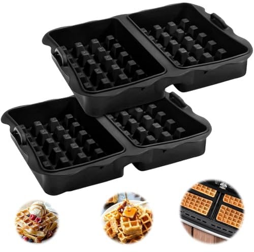 2 Stück Ninja Heißluftfritteuse Zubehör, Ninja Waffeleisen Airfryer Zubehör, Für Ninja AF400EU, AF500EU, AF300EU, Air Fryer Accessories, Waffel Zubehör