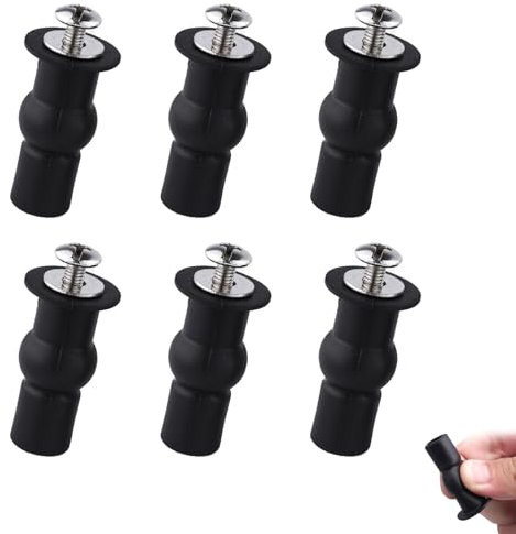 6 Pcs Top Fixings Toilet Seat Fittings Kit, Universal Toilet Seat Fittings and Fixtures, Toilet Seat Fastenings Screws Blind Hole Fixing, Toilet Seat Hinges for Wc Blind Hole Fittings