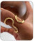 Mrltau Ringe Gold Wasserfest, Asymmetrisch Ring Gold Damen, Dicke Chunky Jewelry, Geschwungen Ringe Frauen Gold