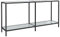 kangqiling - Mesa consola de cristal templado, 160 x 35 x 75,5 cm, cód. 331700