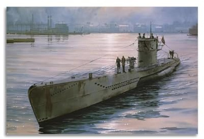 U-552 U-Boot-Poster aus dem Zweiten Weltkrieg (U-boot VII C), dekoratives Gemälde, Leinwand, Wandposter und Kunstdruck, moderne Familienschlafzimmer-Dekoration, Poster, 30 x 45 cm
