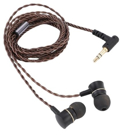Cuifati In Ear Kopfhörer, HiFi Verdrahteter IEM-Kopfhörer, 3,5-mm-vergoldeter Stecker OFC-Draht, Verdrahteter Ohrhörer, Bequeme Passform für Handy-Tablet-Laptop-PC-Verstärker