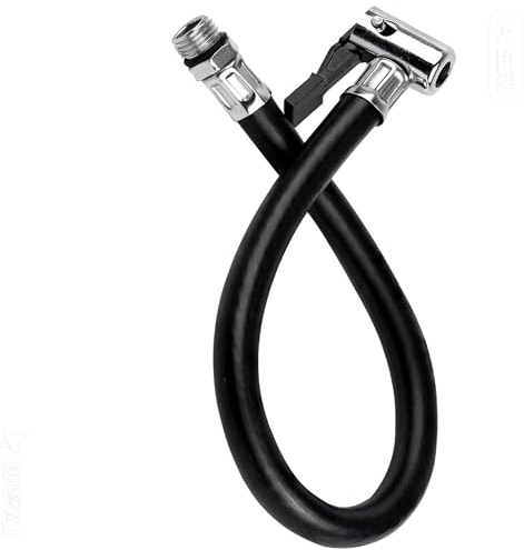 DOMIJOY Reifenfüllschlauch Universal Reifenfüller Schlauch 36cm Ventilverlängerung für Auto, Motorrad, Fahrrad (MTB/Rennrad), Kompatibel mit Luftkompressor & Pumpen Nennweite der Verbindung 12,5mm