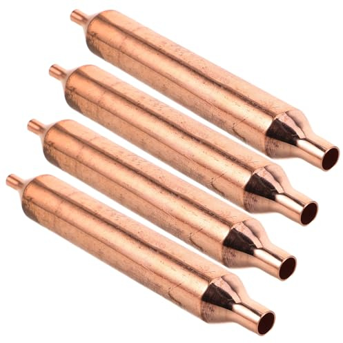 Filtre de Remplacement pour Congélateur 4pcs en Cuivre Filtre Frigo | Filtre de Réfrigération en Cuivre, Filtre à Tube Unique pour Réfrigérateur, Pièces de Réparation pour Réfrigérateur