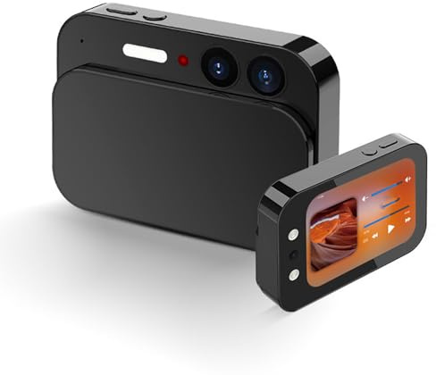 MENDUNER 4K Digitalkamera, 2,8 Zoll Touchscreen 64 MP Camcorder mit Schiebedeckel, Tragbare Vlogging Kamera mit Beauty Filtern, Musik Player, für (Black)