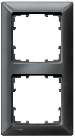 Siemens Schalterprogramm 2fach Rahmen Delta Carbon 5TG25526 1 St.