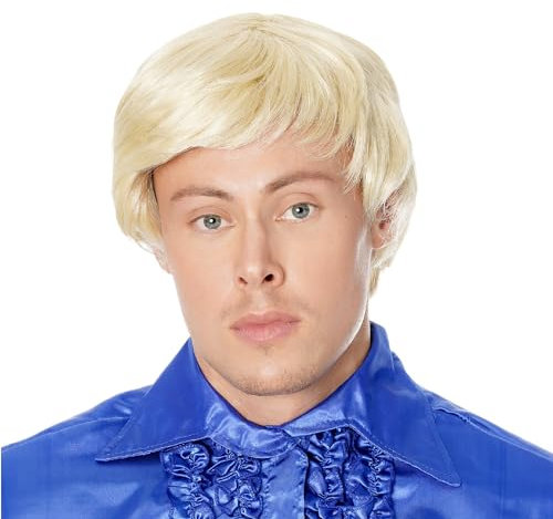 Bristol Novelty BW466 Perücke mit Seitenscheitel, blond, für Herren Zubehör, Mehrfarbig, Einheitsgröße Halloween