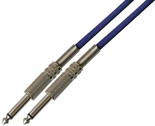 Pulse PLS00146 6.35 mm (1/4 Inches) Mono Jack to Jack Guitar Lead, 5m, Blue