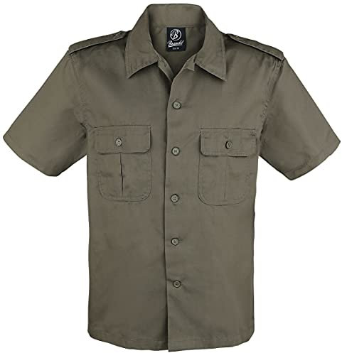 Brandit US Shirt Short Sleeve, Farbe: Olive, Größe: M