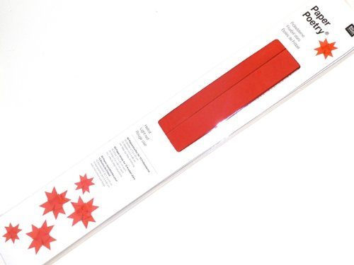 KS Tools 60 Faltstreifen für Fröbelsterne, Rot, in je 2 Breiten