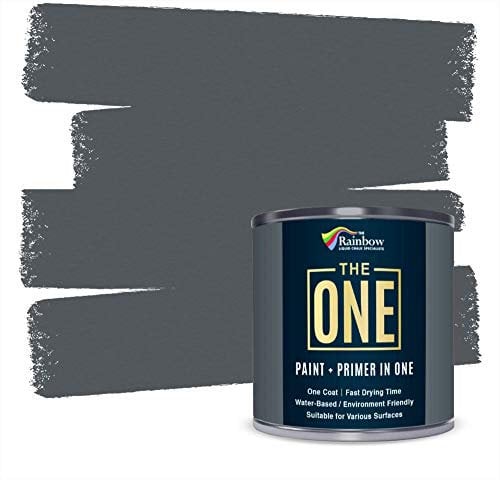 THE ONE Paint Gloss Finish 2.5 Litre - Multi Surface - No Undercoat or Primers required Dark Grey