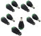 POPPSTAR Juego de Adaptador de Corriente Continua (CC) 5,5x2,1mm (5 x Macho / 5 x Hembra) a regleta de bornes de 2 Polos para Tiras LED