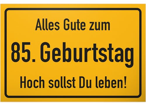 DankeDir! 85. Geburtstag Stadtschild - Schild Geschenk 85. Geburtstag Geschenkidee Geburtstagsgeschenk Fünfundachtzigsten Geburtstagsdeko Partydeko Party Zubehör Geburtstagskarte