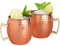 CNNIK Boccali in Rame per Moscow Mule, Capienza 530 ml - Cups Set di 2 - Fatta a Mano - Martellato - Adatto a Qualsiasi Bevanda Fredda - Birra Cocktail - Regalo - Bar o a casa