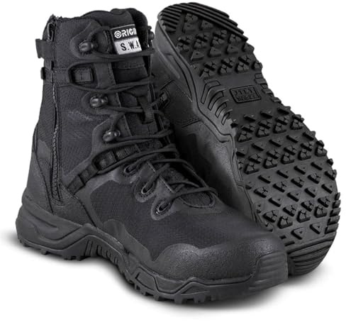 Original Swat | Botas Alpha Fury 8 Side Zip | Botas Tácticas Profesionales con Cremallera Lateral | Bota de Hombre | Alta Resistencia y Suela Antideslizante