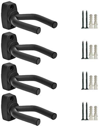 4 Stück Universal Gitarren Halter Gitarrenständer Wand Halterung für Akustikgitarre, klassische Gitarre, E-Gitarre, Banjo, Bass, Ukulele