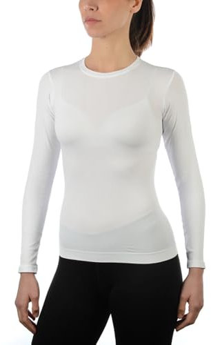 Langarmshirt für Damen, Ski, Active Skintech Rundhalsausschnitt, Damen, Schwarz , 1