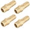 sourcing map Verbindungsstück aus Messing metrischer Stecker an Schlauch mit Widerhaken 10 mm x M12 x 1,25 (4 Stück)