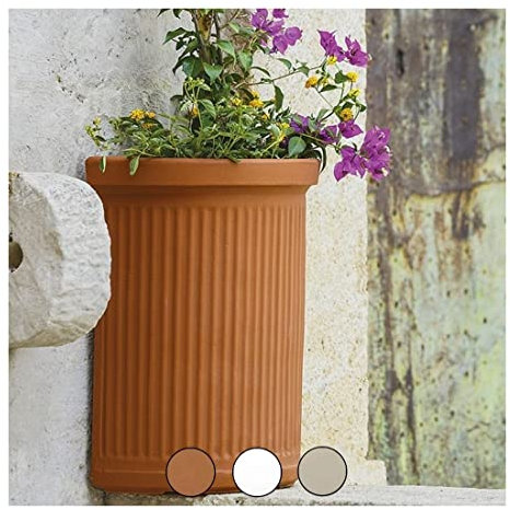 Vaso semicerchio millerighe Rome Monacis- COLOR Terracotta