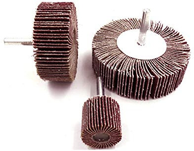 TopHomer 5 dischi abrasivi per ruote con lamelle, 25 mm, 60 mm, 80 mm, grana 80 mm in ossido di alluminio, compatibili con smerigliatrice da banco, assiale, angolare, Dremel e strumenti rotanti