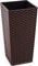 Gordanluk Tall planter rattan plant pot Designed Flowerpot with plant riser extra large plant pots indoor plant pots outdoor flower pot (Brown, 35 x 68 cm)