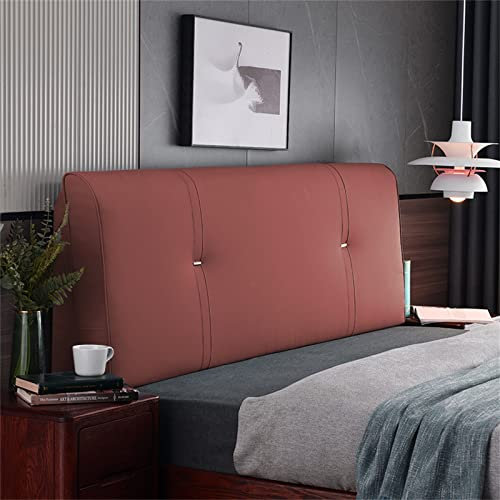 ZZYK Einfarbiges Kopfteil Rückenlehne Lesekissen Keil Gepolstertes Bett Kopfteil Abdeckung Für Erwachsene,Rechteckig,Lendenwirbelstütze,Polster,Etagenbett,Rot,Paste 59inch/150cm