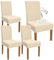 Granbest Premium Waterproof Dining Chair Covers Set of 4, Stretch High Back Chair Slipcovers for Dining Room, Washable Removable Chair Protector for Banquet, Kitchen, Party, Hotel (Beige, Pack of 4)