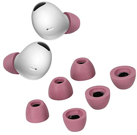 kwmobile Replacement Ear Tips Compatible with Samsung Galaxy Buds 2 Pro - Set of 6 - Memory Foam Eartips - Pastel Purple